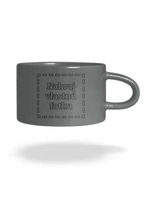 Vlastná potlač hrnček makronka Grey Macaron