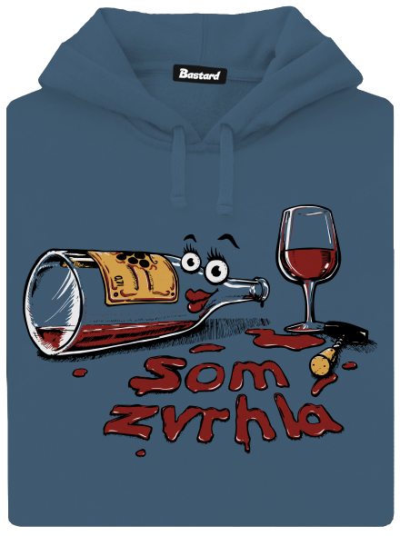 Zvrhlá dámska mikina klokanka Denim