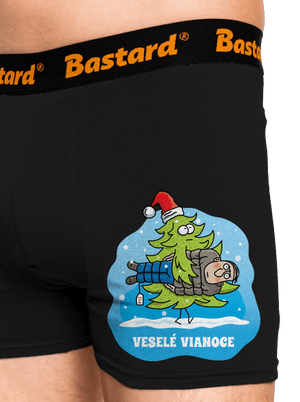 Veselé Vianoce boxerky Black