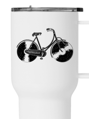 Gramofónový bicykel termohrnček White