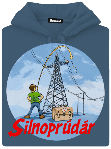 Silnoprúdár dámska mikina klokanka Denim