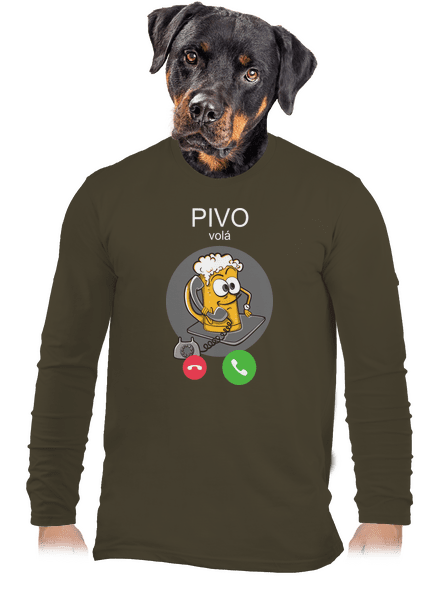 Pívo volá pánske dlhý rukáv Urban Khaki