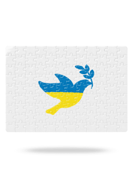 Ukrajina - Holubica obrys puzzle White
