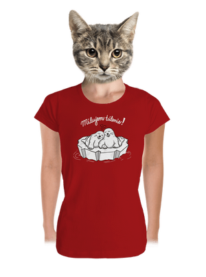 Milujem túlenie dámske tričko prémium Red Mal