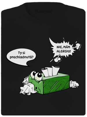 Mám alergiu dámske športové tričko Black