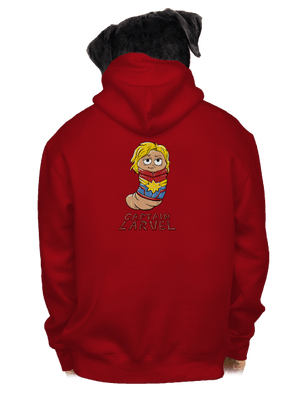 Captain Larvel pánska mikina na zips Red