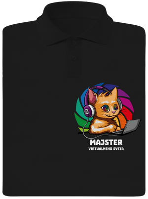 Majster virtuálneho sveta pánska polokošeľa Black