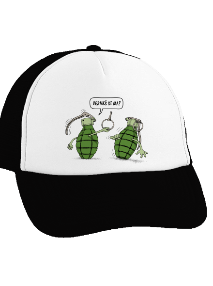 Granáty šiltovka truckerka Black cap