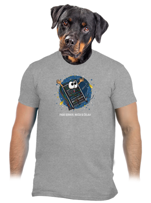 Padá server pánske tričko Sport Grey