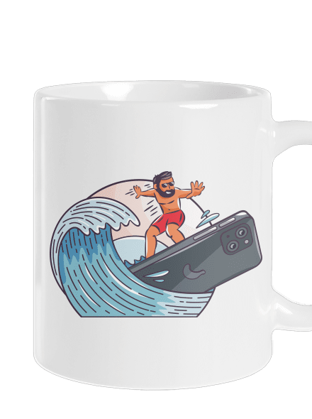 Som surfer klasický hrnček White