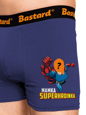 Mamka superhrdinka boxerky Blue Navy