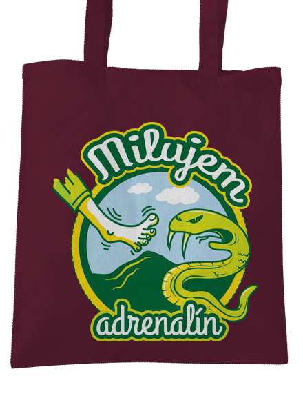 Milujem adrenalín taška Burgundy