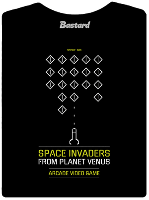 Space Invaders dámske tričko s lemom Black
