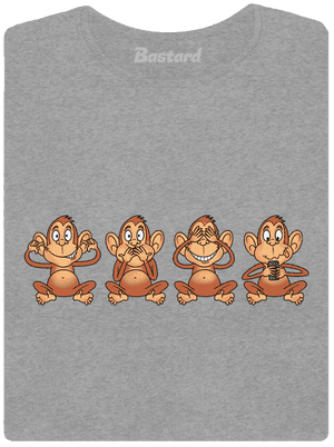 Opička s mobilom dámske tričko Dark Gray Melange