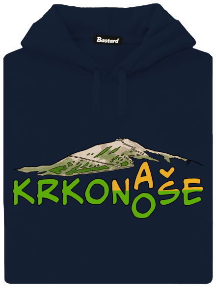 Krkonoše pánska mikina klokanka Navy
