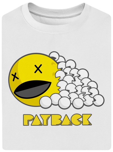 Payback unisex tričko oversized White