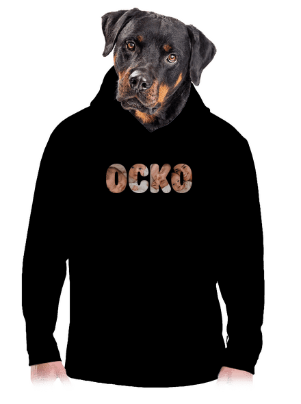 Nápis ocko z vlastných fotiek pánska mikina klokanka Black