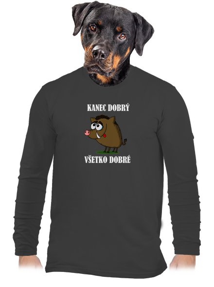 Kanec dobrý pánske dlhý rukáv Dark Grey