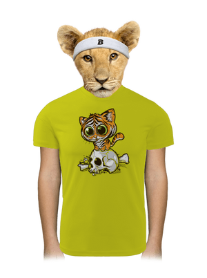 Tigrík detské športové tričko Neon Yellow