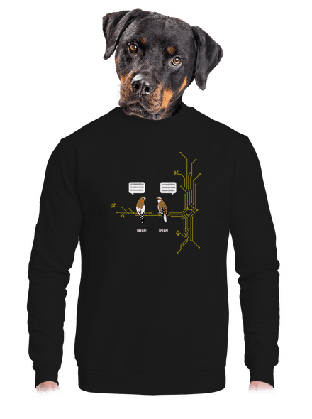 Beep and Peep unisex mikina bez kapucne Black