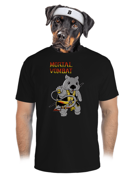 Mortal Vombat pánske športové tričko Black