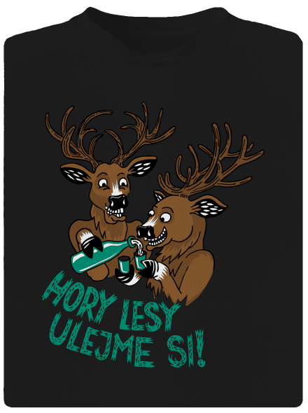 Hory lesy ulejme si pánske športové tričko Black