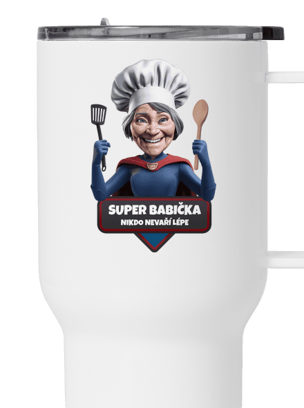 Super babička termohrnček White