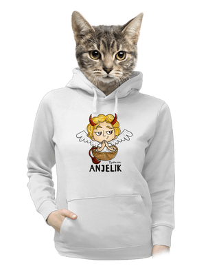 Anjelik dámska mikina klokanka White