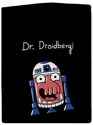 Dr. Droidberg pánska mikina na zips Black