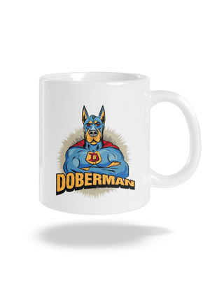 Doberman klasický hrnček White