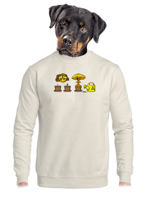 Atom bloom unisex mikina bez kapucne Off White