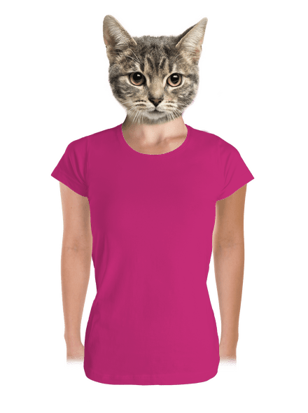Bez potlače dámske tričko prémium Magenta