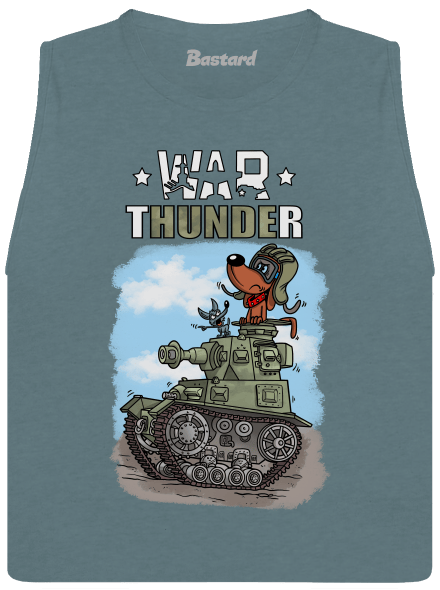 War Hunde dámske tielko voľné Heather Deep Teal