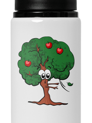 Jablko a jabloň flaša na vodu White