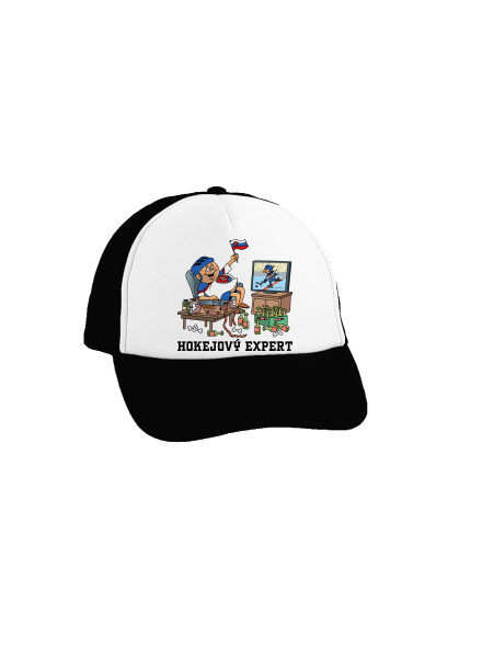 Hokejový expert šiltovka truckerka Black cap