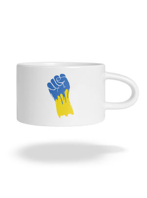 Ukrajina - Ruka hrnček makronka White