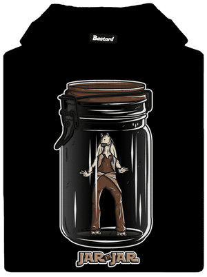 Jar in jar pánska mikina klokanka Black