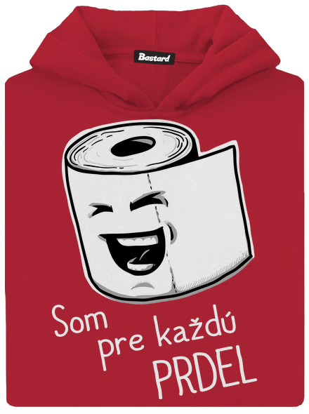 Prdel detská mikina klokanka Fire Red