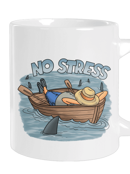 No stress veľký hrnček White