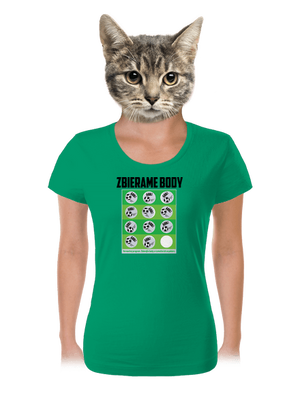 Zbierame body - futbal dámske tričko Kelly Green Mal