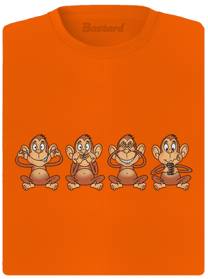 Opička s mobilom dámske športové tričko Neon Orange