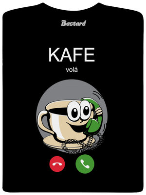 Kafe volá pánske tričko Black
