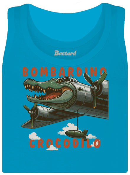 Bombardino Crocodilo – Italian Brainrot dámske tielko klasické Blue Atol