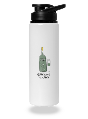 Grizzling Vlašský flaša na vodu White