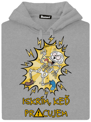 Iskrím pánska mikina klokanka Light Melange