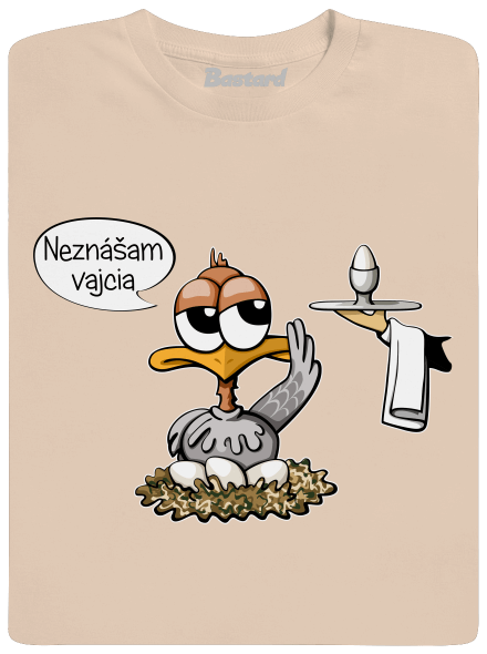 Neznášam vajcia pánske tričko Sand