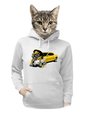 Ako na to dámska mikina klokanka White