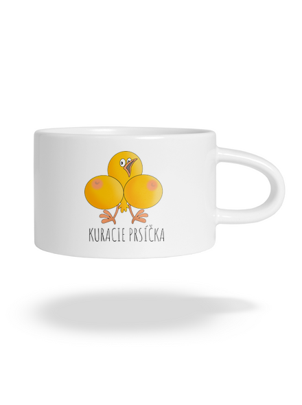 Kuracie prsíčka hrnček makronka White