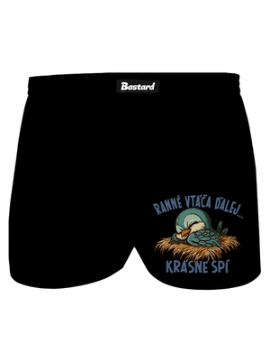 Ranné vtáča spí pánske trenky Black