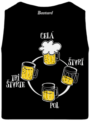 Pivné hodiny pánske tielko Black